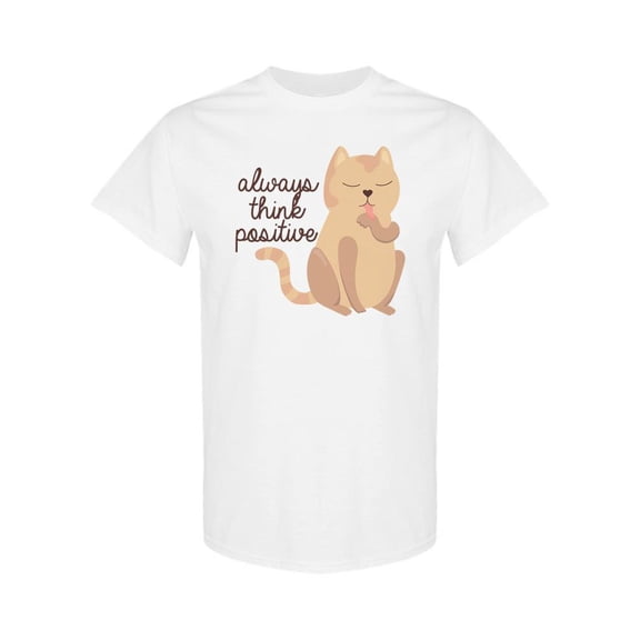 Always Think Positive Kitten T-Shirt Women -SPIdeals Designs, Female x-Large