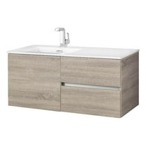 Cutler Kitchen and Bath Beachwood 42" Wood Wall Mount Bathroom Vanity in Oak