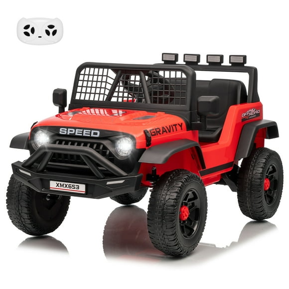 CazToi Voiture Électrique pour Enfants Télécommande Parentale 3 Vitesses 5 Mi/h Suspension à Ressort Lumières DEL Musique Cadeau