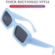 thumbnail image 4 of Thick Chunky Rectangle Sunglasses for Women Men Modern Small Square Sun Glasses Fashion Fat Narrow Frame Sunnies, 4 of 4
