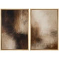 thumbnail image 6 of Framed Canvas Print Wabi Sabi Wall Art Set of 2 Abstract Modern Decorative for Living Room Bedroom - 24"x36"x2 NATURAL, 6 of 8