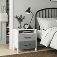 thumbnail image 4 of STYLIVIA Adult 2 Drawer Nightstand with Open Shelf 20.9" W × 15.7" D × 22.7" H, 4 of 17