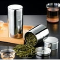 thumbnail image 5 of AUNMAS Tea Tin Canister, Stainless Steel Tea Coffee Sugar Storage Container with Airtight Double Lids for Loose Tea and Tea Bags, Kitchen Cup for Coffee Sugar Seasoning Storage (450ml), 5 of 9