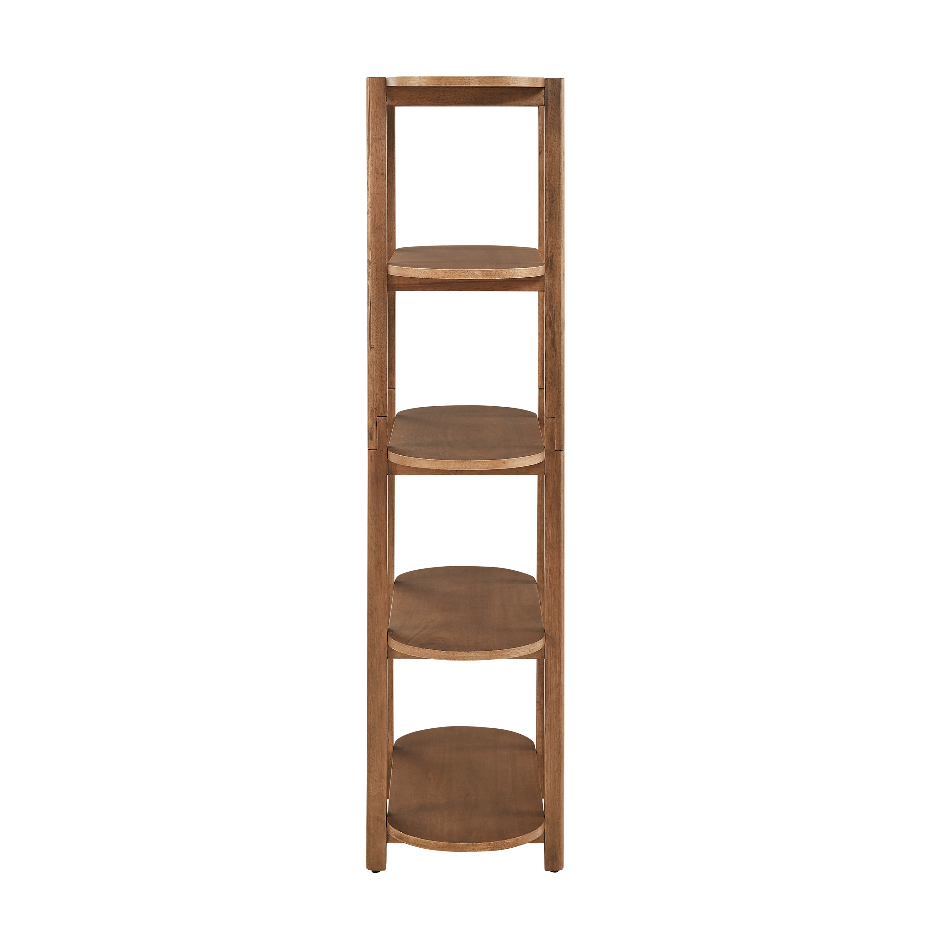 Bower Home Modern 60" Wood Bookcase in Walnut