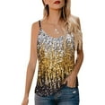 thumbnail image 2 of Babysbule Womens Tops, Women's Sequin Tops Glitter Party Strappy Tank Vest Camis, 2 of 4