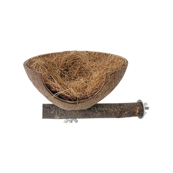 Natural Bird Nesting Shelter for Outdoor Garden and Breeding Habitat – Wooden Nesting for Wild Birds and parrots