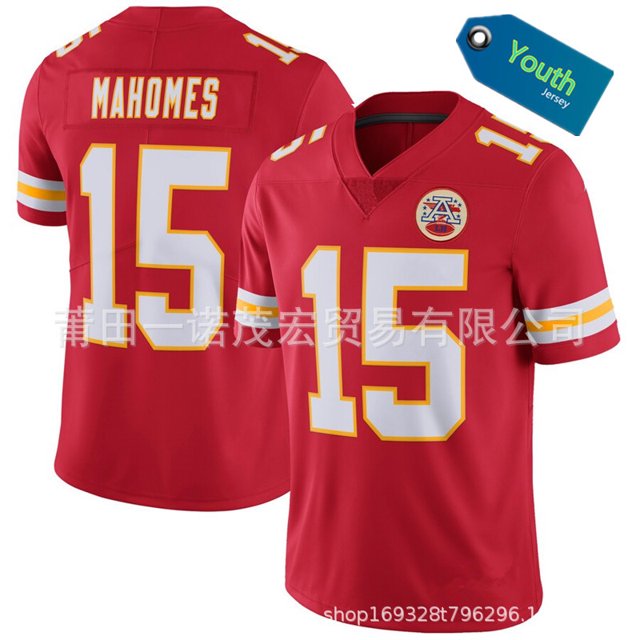 Chiefs Kids Youth Embroidered Rugby Jersey Chiefs15# 87# Kelce Replica Player Name Jersey