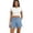 Royal Blue #16, variant on DORKASM Shorts for Women Bermuda Trendy Casual Summer High Waisted Wide Leg Shorts Ribbed Elastic Waist Comfy Beach Linen Shorts with Pockets Royal Blue L