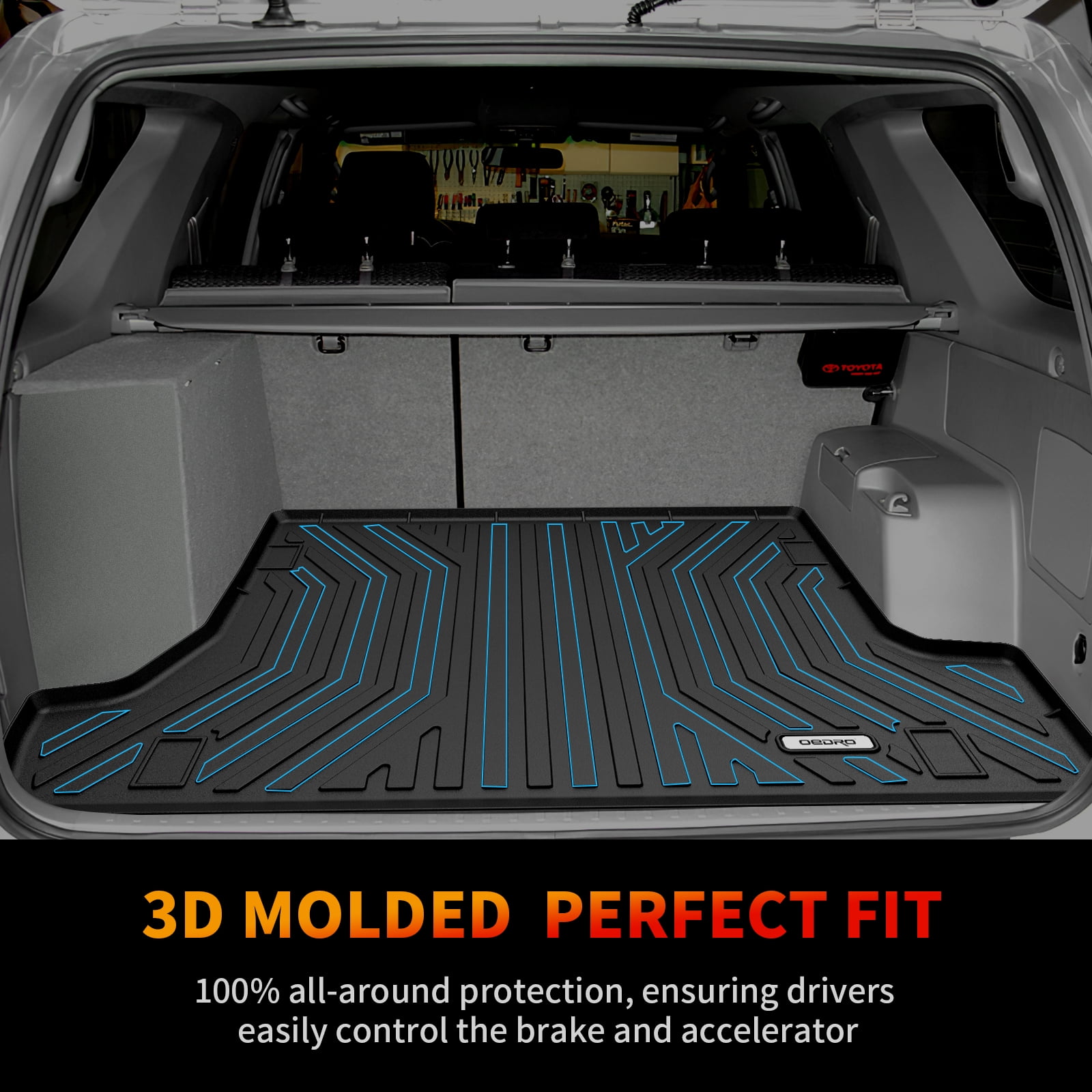 RVNI Floor Mats 2 Row Cargo Liner for 2018-2023 Subaru Crosstrek Impreza All Weather