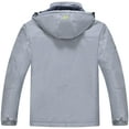 thumbnail image 2 of Tyhengta Men's Waterproof Ski Jacket Warm Winter Snow Coat Mountain Windbreaker Hooded Raincoat Cation Lightgray M, 2 of 8