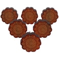 thumbnail image 1 of IBA Indianbeautifulart Boutons Rouges Gravés en Bois pour Armoire Tiroir 10 Pcs, 1 of 3