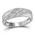 thumbnail image 2 of 10kt White Gold His Hers Round Diamond Solitaire Matching Bridal Wedding Ring Band Set 1/4 Cttw, 2 of 4