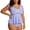 Blue, variant on Swimsuit for Women Plus Size Bathing Suit Two Piece Ruffle Stripe Tankini Tummy Control Bikini Set