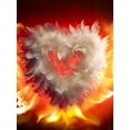 thumbnail image 4 of ABPHOTO Polyester Exquisite Arts Fire Feather Photography Backdrop Valentines Day Heart Background Wedding Photo Studio Backdrop Wall 5x7ft Love Flames Heart, 4 of 5