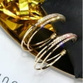 thumbnail image 5 of Valentine's Day Gifts for Woman Exaggerated Diamond C-Shaped Circle Earrings Hollow Large Circle Earrings Gold, 5 of 9