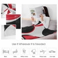 thumbnail image 6 of Fleece Blanket Red Black Gray Geometric Art Blankets, Soft Cozy Warm Flannel Throw Blanket, Modern Abstract Circle Stripes Blanket for Bed Couch Sofa,30x40In, 6 of 9