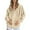 Beige, variant on Women'S Fashion Women's Solid Sweatshirt Women's Casual Pullover Hoodie Solid Color Raglan Sleeve Comfortable Sweatshirt Lightweight Warm Hooded Jacket For Everyday Wear