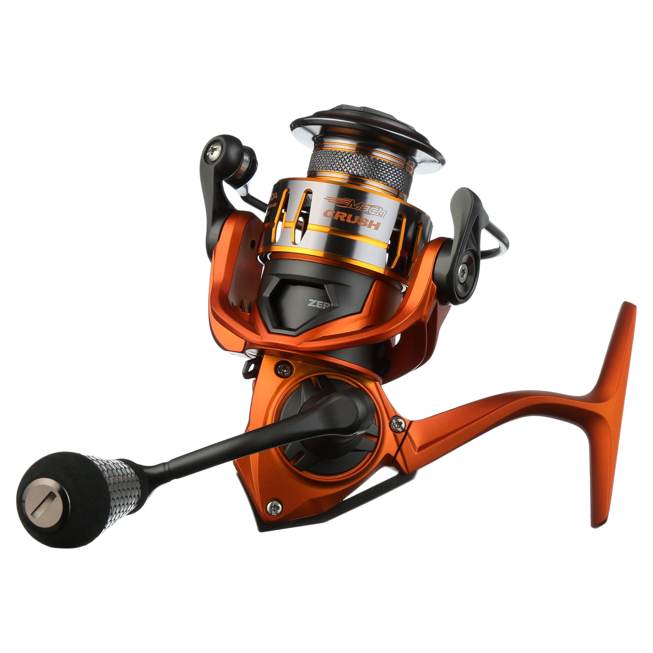 Lew's Mach Crush Spinning Fishing Reel, Size 400, Orange 