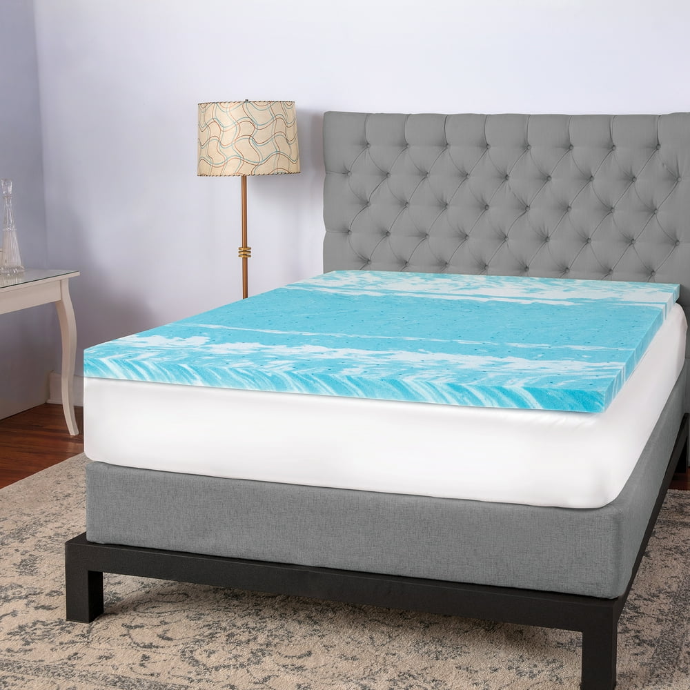 SensorPEDIC 3Inch Gel Swirl Memory Foam Mattress Topper