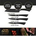 Thyme & Table Knife Set, 13Piece Kitchen Slim Block Stainless Steel