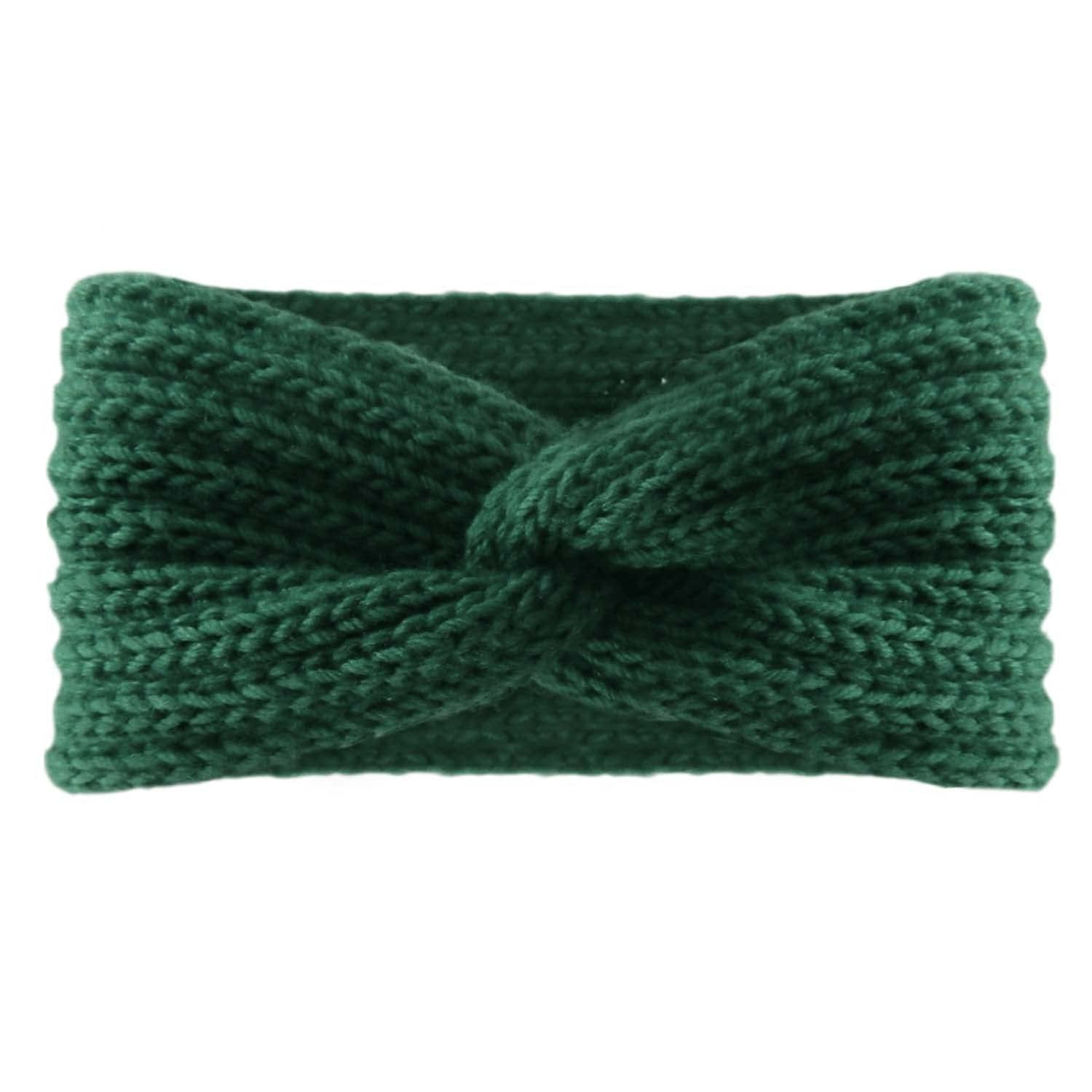 Apple Green Wool Twist Headband Hand Knit