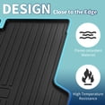 thumbnail image 3 of Unique Bargains Flat Face Cargo Liner Rear Trunk Mat Trunk Cargo Luggage Boot Tray Mat Vertical Stripes Pattern for Nissan Kicks 2018-2023 Anti-Slip, 3 of 7