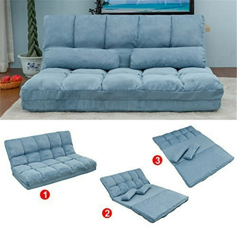 Auchen floor sofa folding floor sofa bed floor chair double chaise lounge sofa chair floor couch with two pillows deals