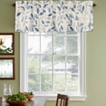 thumbnail image 5 of Blue Botanical Valances for Windows, Farmhouse Spring Summer Plant Light Filtering Kitchen Curtains, Rod Pocket Window Valance Curtains for Living Room Bedroom, 42" W x 18" L, 2 Panels, 5 of 9