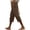 #03 Brown 【Mix & Match: Stock Up on Your Favorite Colors】, variant on Women's Soft Fabric Relaxed Bandage Cropped Capris Pants, High Waist Button Front Body Shaping Fit, Comfortable Stretchy Everyday Essential, Casual Office Summer Weekend Travel