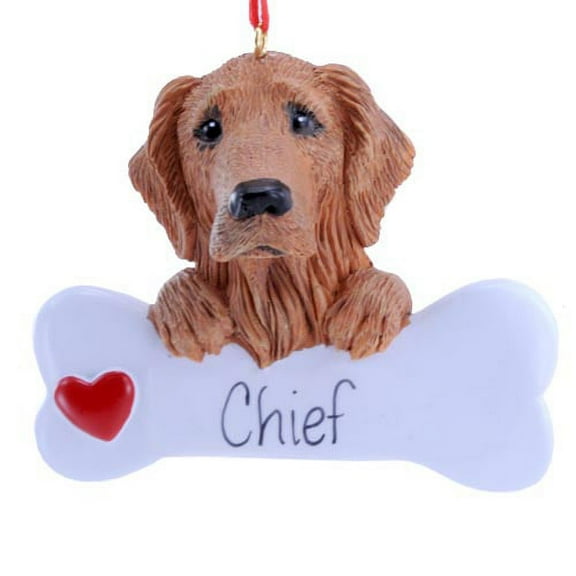 Personalized Ornament Golden Retreiver Polyresin Dog Puppy Devoted Friendly 551