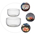 thumbnail image 2 of MasteelfCA 2pcs Glass Bowl Fruit Salad Bowl Dessert Container Glass Tableware Transparent, 2 of 8