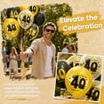 thumbnail image 3 of 40th Birthday Party Decoration Set for Women, 38-Piece Gold Banner, Balloons, Honeycomb Ornaments, Hanging Spirals, and Ribbons, 3 of 9