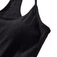 thumbnail image 5 of Thin Strap Camisole Tank Shirts for Women Removable Design Adjustable Straps Stretchy Material Daily Casual Outfit for Multiple Occasions Padded Cami Tops (Black,M), 5 of 8