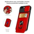 thumbnail image 3 of Compatible for iPhone 8 Plus / 7 Plus Hybrid Case with Camera Lens Slide Cover | Rotatable Ring Holder Kickstand | Impact-Resistant Car Mount Magnetic | Detachable Card Slot Protective Shell, White, 3 of 9