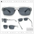 thumbnail image 2 of Hipster Gentleman Rectangular Mens Retro Vintage Vibe Plastic Sunglasses Slate - Black, 2 of 8