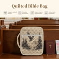 thumbnail image 6 of ZUXONGSY Eagle Forest Snow Mountain Print Bible Cover for Women Quilted Bible Bag Portable Scripture Bag with Handle Handbag for Daily Commuter, 6 of 7
