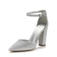 thumbnail image 3 of DREAM PAIRS Escarpins à Talons Hauts à Bout Pointu pour Femmes Coco, Taille 6, Argent/glitter, Coco, 3 of 4