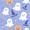 Blue Halloween, variant on FORMRS 1-Subject Spiral Notebook 8" x 5" College Ruled 60 Refillable Sheet, 2 Pack, Purple Cute Halloween