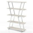 thumbnail image 2 of Furniture of America Ketano Metal 4-Shelf Bookcase in Chrome, 2 of 9