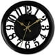 Ashton Sutton WAC848 Horloge Murale Analogique Quartz Rond & 44; Voir à Travers le Boîtier Noir – image 1 sur 2