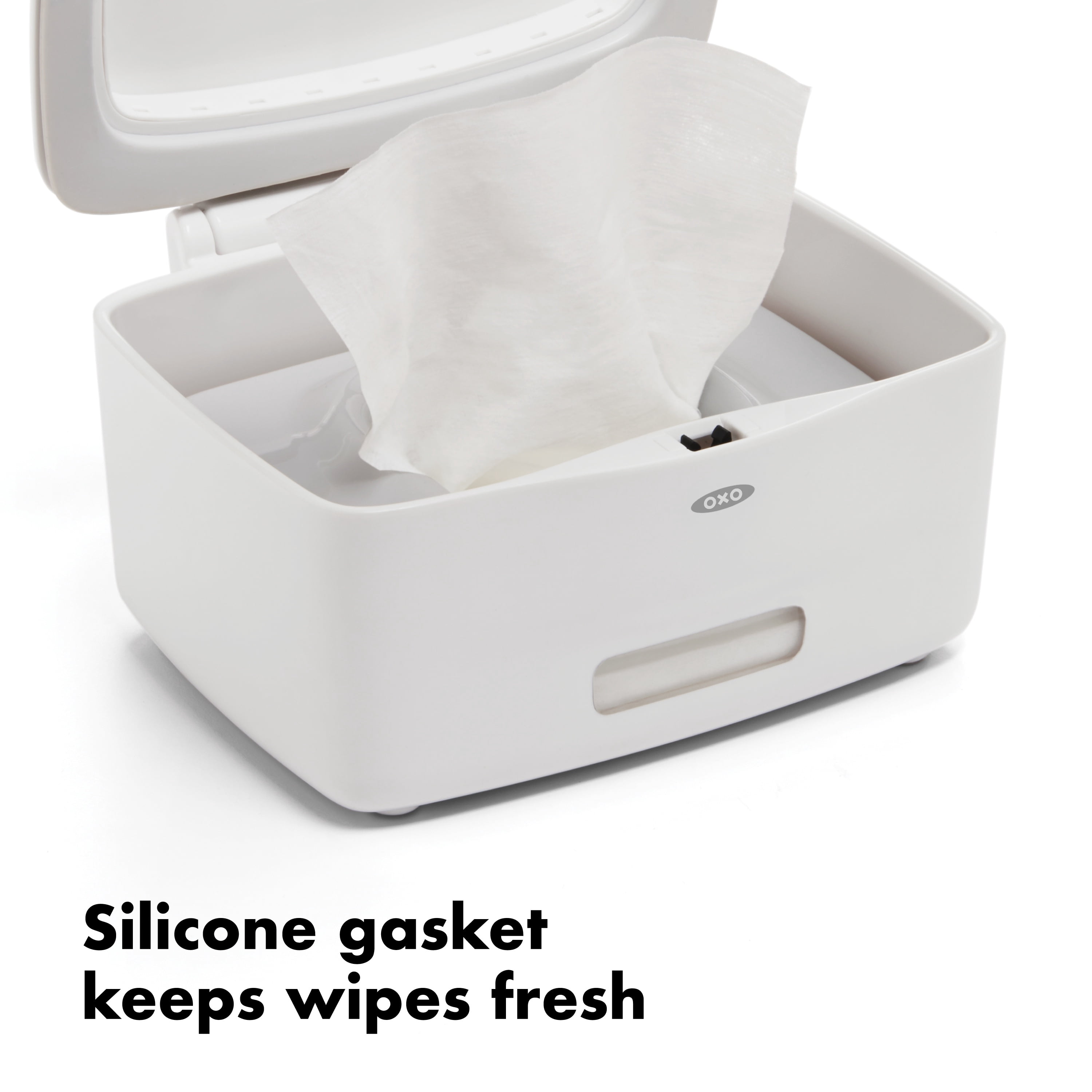 OXO SoftWorks Perfect Pull Flushable Wipes Dispenser, White