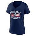 thumbnail image 2 of Women's Navy Notre Dame Fighting Irish Americana Team V-Neck T-Shirt, 2 of 3