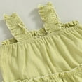 thumbnail image 4 of PENGXIANG Bébé Fille Robe de Lin d'Été Sans Manches Volants Bébé Princesse Mignonne Robes Robe de Soleil, 4 of 6