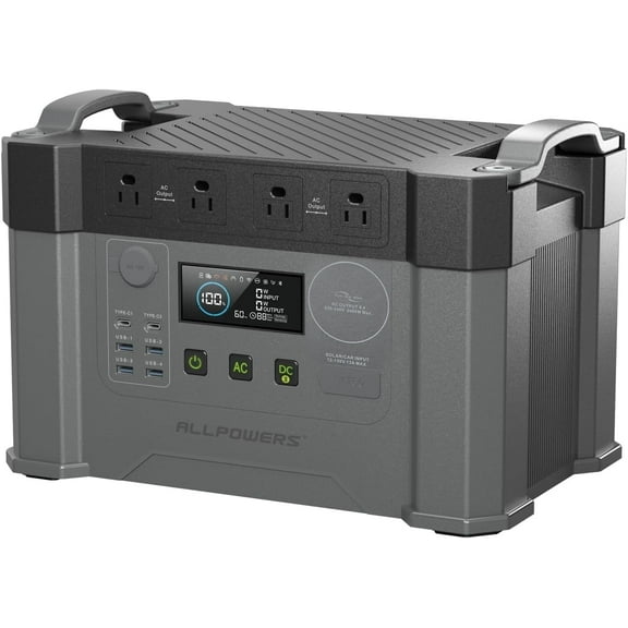 ALLPOWERS S2000Pro 1451Wh Solar Generator, 2400W Portable Power Station, MPPT Battery Backup for Camping, Home, RV, Emergency