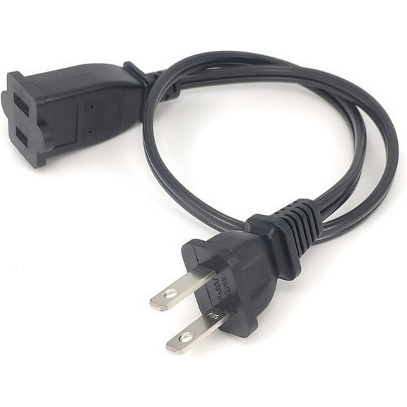 Tekit(4.92ft/1.5m) US Power Extension Cable Cord US AC 2-Prong Male/Female Power cable10A/125V,USA Outlet Saver Power Extension Cord Cable 2-Prong 2 Outlets for NEMA 5-15P to NEMA 5-15R