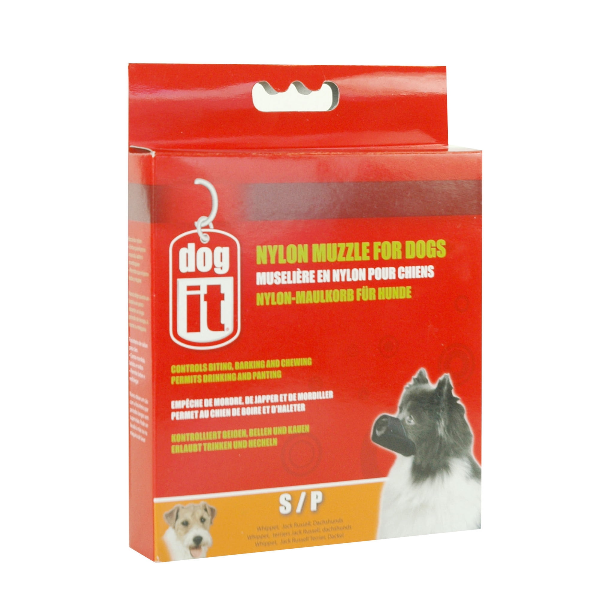 Dogit Nylon Dog Muzzle Black S 5in