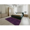 thumbnail image 4 of Ahgly Company Indoor Rectangle Patterned Dark Magenta Purple Area Rugs, 8' x 12', 4 of 6