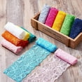 thumbnail image 3 of MesaSe 10Yard Elastic Lace Trim Lace Ribbon For Sewing Decoration Coconut Brown 80mm, 3 of 7