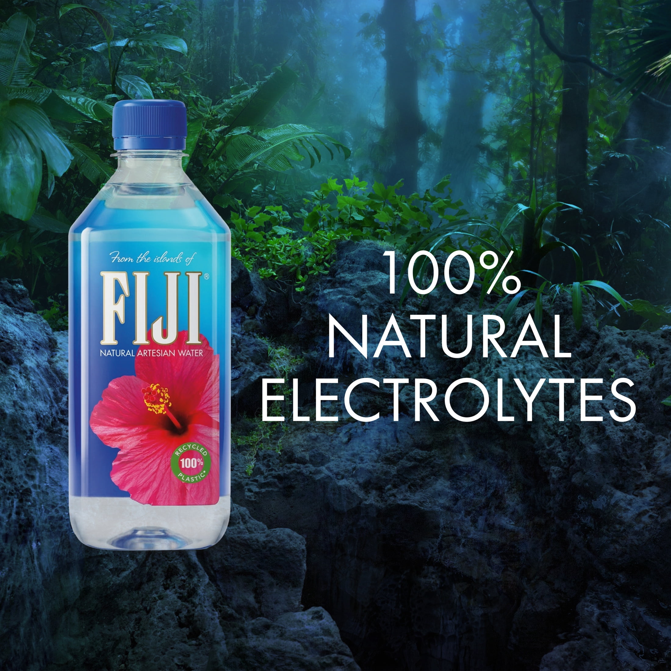FIJI Water, Natural Artesian Bottled Water, 500mL / 16.9 fl oz