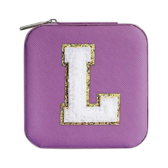 Travel Jewelry Case for Women Initial Travel Jewelry Case Mini Jewelry Travel Case with Mirror Gifts for Women Mom